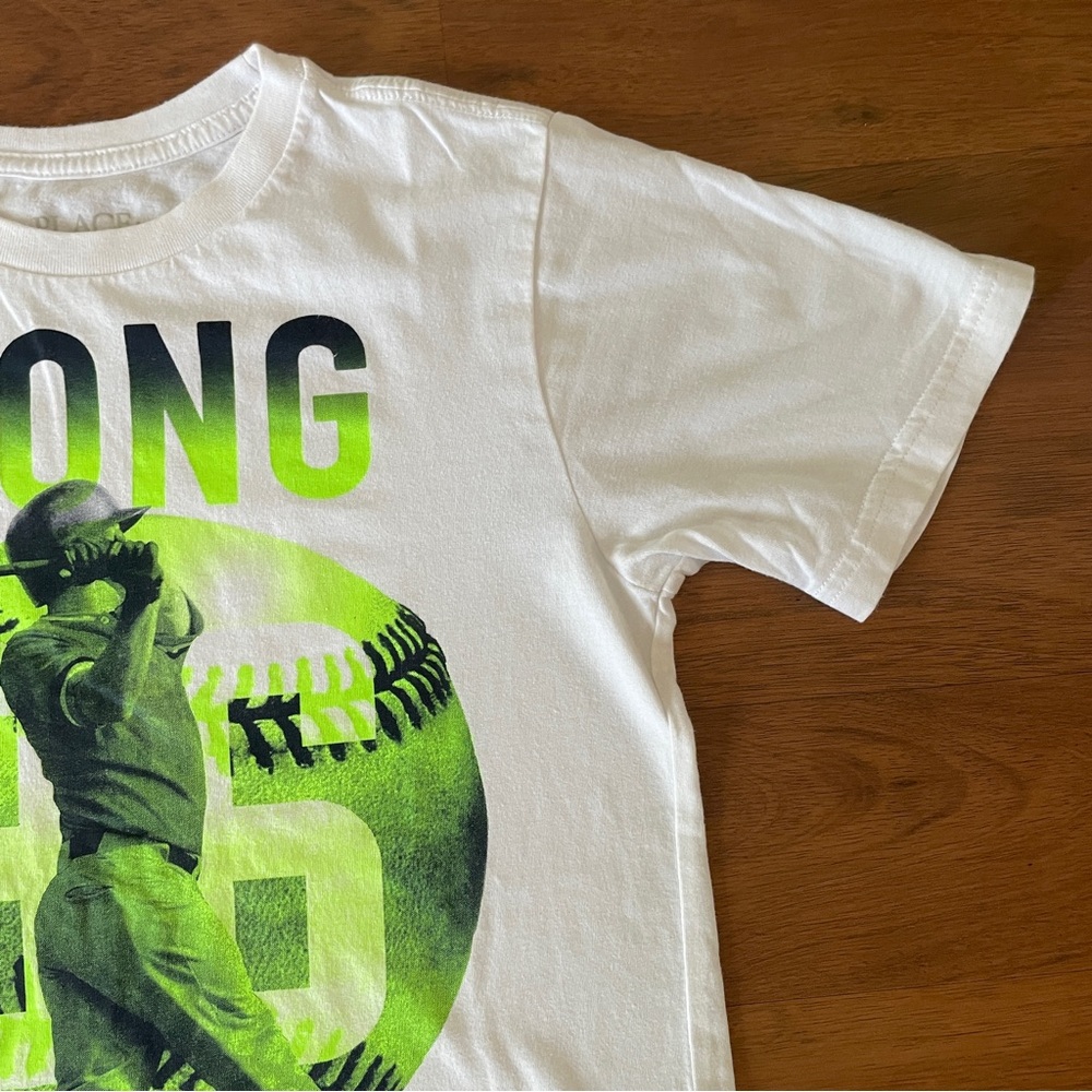 Children’s Place Youth Medium Long Gone Baseball Graphic T-Shirt White - Picture 4 of 11